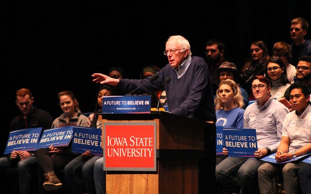Democratic candidate Bernie Sanders spoke in Ames on Monday. Photo by Sarina Rhinehart/Ames Tribune 
 Democratic candidate Bernie Sanders spoke in Ames on Monday. Photo by Sarina Rhinehart/Ames Tribune 
 More than 1,000 Iowa State University students and community members turned out for Monday's Bernie Sanders rally in Ames. Photo by Sarina Rhinehart/Ames Tribune