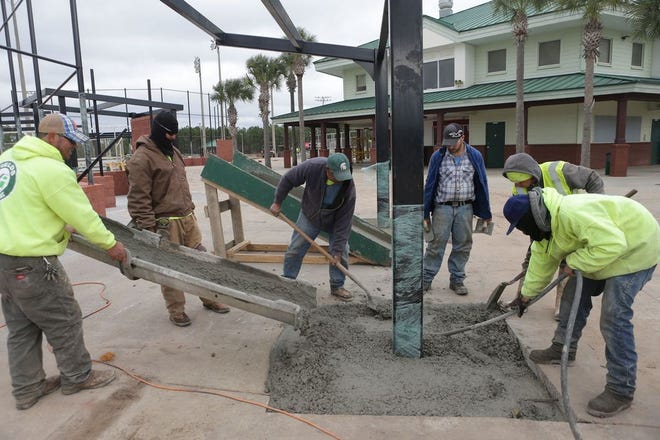Renovations are in full swing at Frank Brown Park softball fields on Friday, January 22, 2016, in Panama City Beach, Fla. (Heather Leiphart | The News Herald)