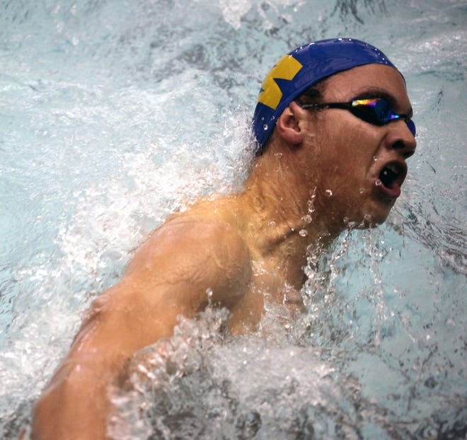 Washingtonville's Leo LaPorte makes a turn at the wall while swimming the 100-yard butterfly during a recent meet. LaPorte has already qualified for the event for the state meet. WILLIAM MONTGOMERY/TIMES HERALD-RECORD