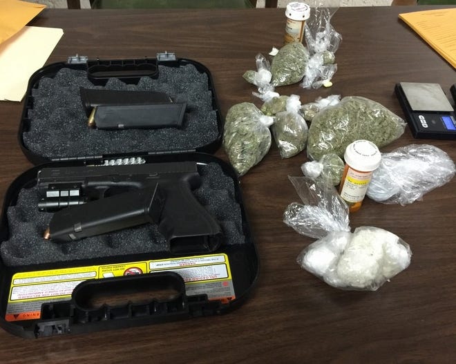 Agents of the L.E.A.D. Task Force and IPSO seized 81 grams of cocaine, 4.4 ounces of marijuana and a handgun.