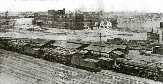 The Pennsylvania Railroad YMCA was convenient to and overlooked the train yards on the east side of Canton.