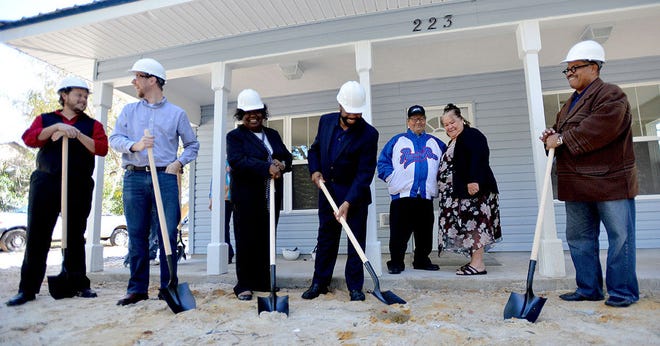 A dedication ceremony was held last week for Lucie and Mauricio Garcia at their new home in Groveland. It was built in the same location as their old home, which was demolished and rebuilt using money from a revitalization grant the city acquired in 2012.