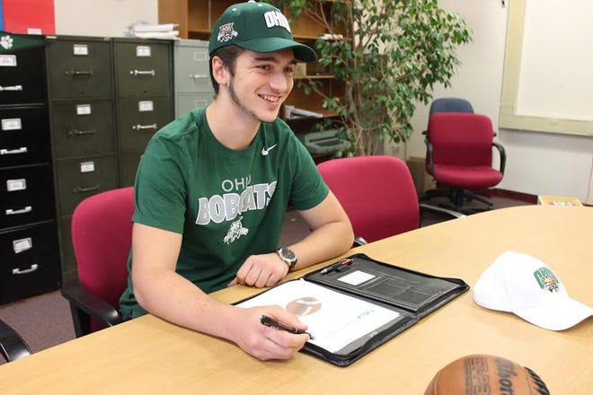 Aidan O'Neill went from being a soccer player to a Division I football player after signing a National Letter of Intent to play at Ohio University. PHOTO PROVIDED