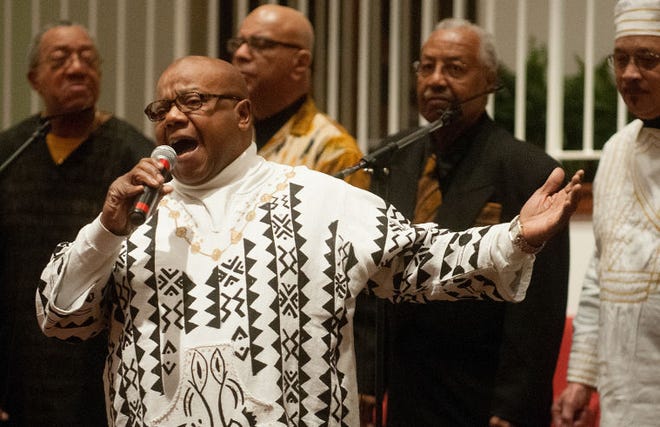 (File) Marvin Ross sings along with other members of the Shiloh Baptist Church men's choir from Trenton, New Jersey, during the launching of the African American Museum of Bucks County at the First Baptist Church of Langhorne on Friday, Feb. 28, 2014. The nonprofit group will host several events in correlation with Black History Month to raise funds for a museum building.