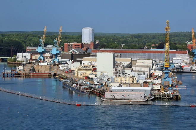 The Portsmouth Naval Shipyard as seen from the top of the Memorial Bridge in Portsmouth.

Photo by Rich Beauchesne/Seacoastonline, file