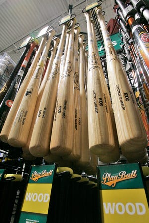 Connecticut American Legion baseball will require players to use wooden bats in games this season. Composite bats have also been allowed in past seasons. THE ASSOCIATED PRESS