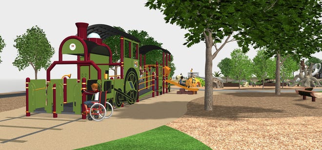 Rendering of Depot Park playground