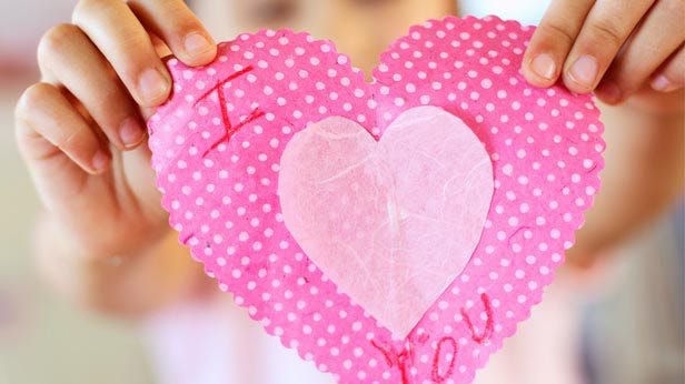 Children are invited to make Valentine's Day crafts like this at the Clymer Library at noon on Saturday. (Photo provided)