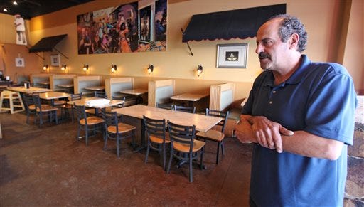 Nazareth restaurant owner Hany Baransi describes the machete attack Thursday night in his restaurant in Columbus.