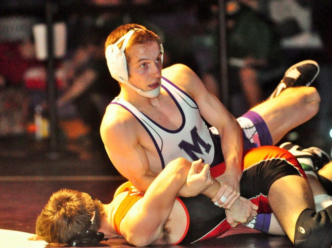 Brad Beaulieu and Marshwood High School will go for their fifth straight Class A wrestling title on Saturday at Noble. Mike Whaley/Fosters.com