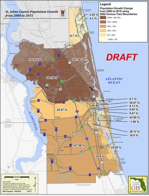 CONTRIBUTED St. Johns County proposed residential development map.