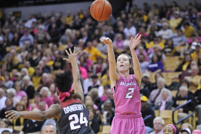Morgan Stock made five 3-pointers and scored a game-high 17 points in Missouri’s 69-48 victory over Arkansas on Sunday at Mizzou Arena.