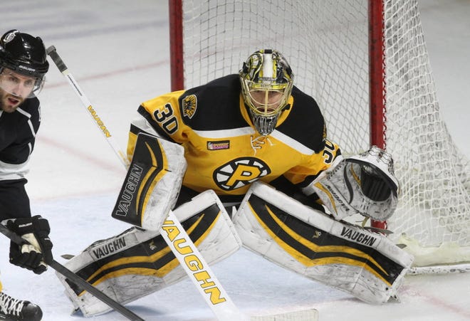 Jeremy Smith recorded wins in his first two starts of the season with the Providence Bruins.