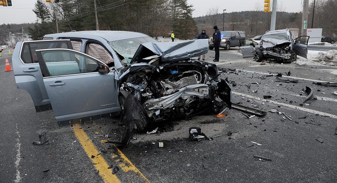 A head-on crash on Rte. 20 in Marlborough Monday afternoon sent three people to hospitals in Worcester and snarled traffic for hours. The crash took place at the intersection with Raytheon's entrance at 1001 Boston Post Road. 

Daily News and Wicked Local Staff Photo/Art Illman