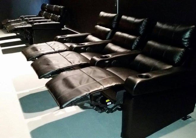 New luxury electric, leather, reclining chairs will be installed in the B&B Theatres Mall 8 Hutchinson as part of their renovations.