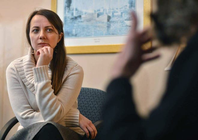 Counselor Elena Newman, left, listens to a recovering heroin addict during a counseling session at the Forrester Center for Behavioral Health in Spartanburg. Authorities say heroin use is increasing as prescription drugs become harder to get. TIM KIMZEY/tim.kimzey@shj.com