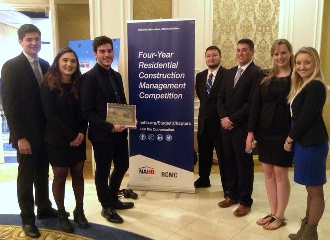 The Residential Construction Management Competition team at the 2016 International Builders Show in Las Vegas. Courtesy Photo