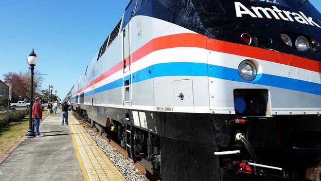 An Amtrak passenger train rolled into Bill Lee Station in Chipley for the first time in more than a decade on Friday.
