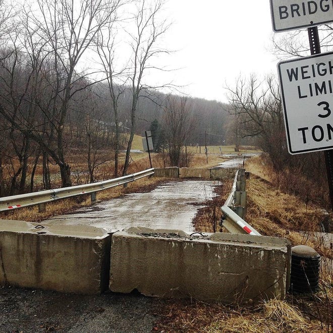 Barkley Road Bridge, closed since 2013, is on the state bridge replacement list. Engineers working on the project have begun seeking permits from the state Department of Environmental Protection.