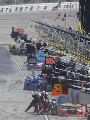 The NASCAR Sprint Cup race at Atlanta Motor Speedway on Sunday had a 39-car field. Associated Press/John Amis