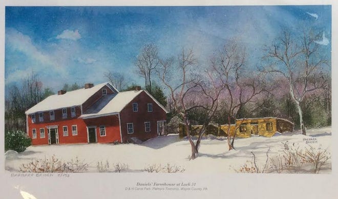 Prints of Barbara Briden's original water color of The Daniels' Farmhouse at Lock 31 may be purchased at the Wayne County Historical Society gift shop.
contributed
