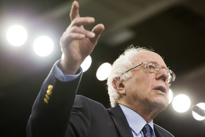 Sen. Bernie Sanders campaigns in Oklahoma City Sunday. AP Photo/Jacquelyn Martin