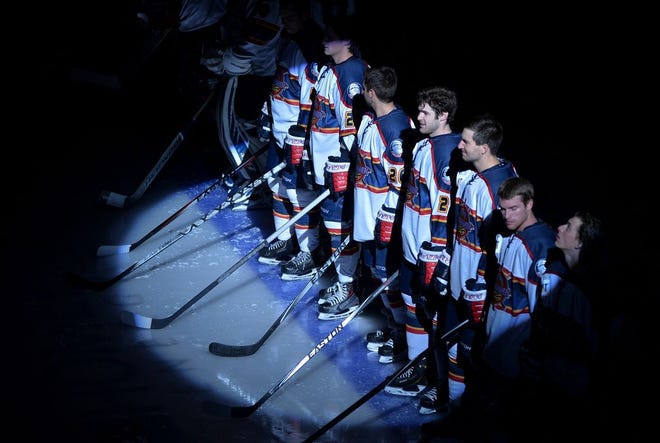 Rivermen players are in the spotlight during introductions earlier this season