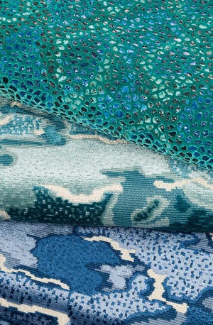 In this photo provided by Beacon Hill, the company's new Abstract Velvets collection plays with animal prints and floral motifs, in rich jeweled hues. Textiles with pronounced and interesting textures are in the spotlight for spring 2016. (Beacon Hill via AP)