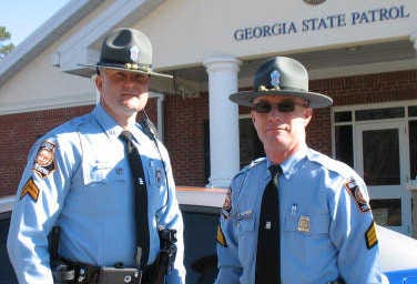 Contributed/ Cpl. Nicklaus Jenkins, left, and Sgt. Anthony Coleman outside the patrol post.