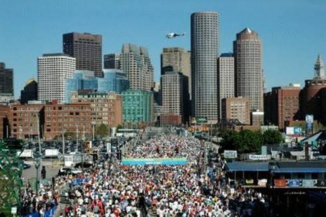 The streets of Boston are packed during a run from a prior year. SUBMITTED