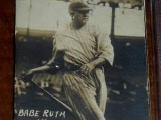 This 1920 Babe Ruth card, touting his role in a movie, comes with a price tag of $10,000. FILE PHOTO