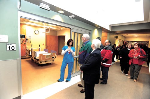 Area residents tour the new Lauren Emergency Center at Union Hospital during an open house Sunday in Dover.