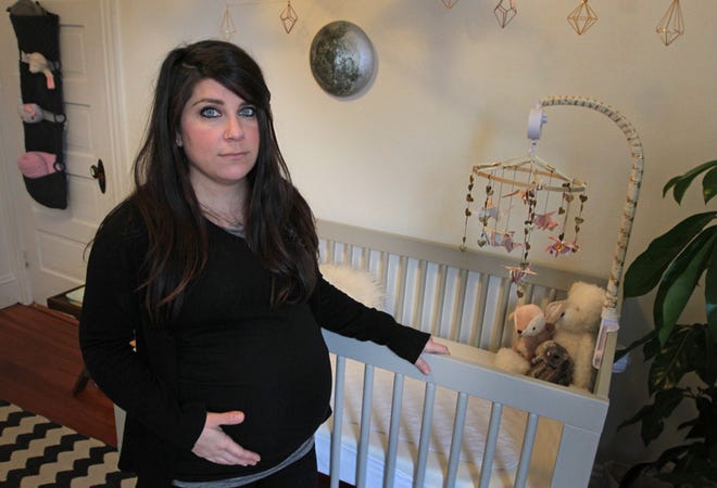 Stephanie Gallo of Pawtucket is concerned about where she will give birth. Her baby is due March 21 and her plans to deliver at Memorial Hospital of Rhode Island have been shaken by the announcement that the birthing center will be closing.