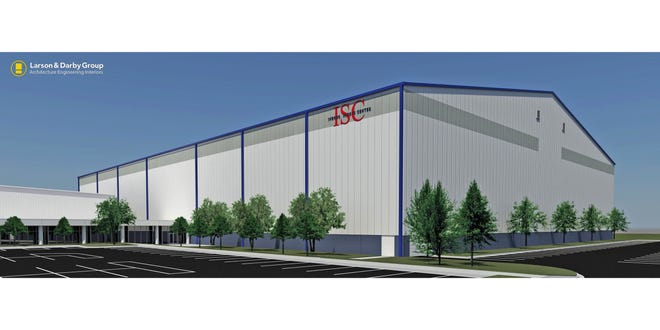 An exterior rendering of the new Mega Sports Center to be constructed at MercyRockford Sportscore 2, 8800 E. Riverside Blvd. in Loves Park. PHOTO PROVIDED