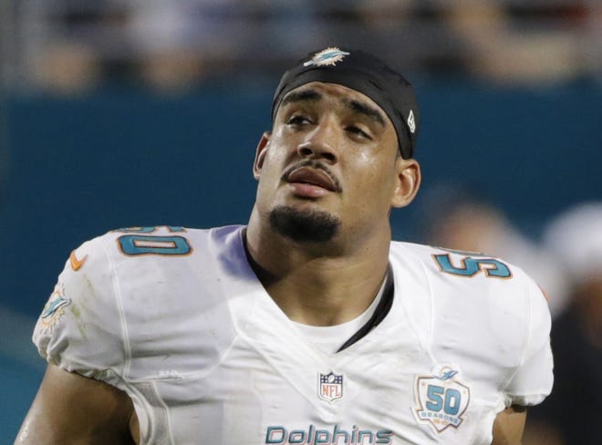 The Giants signed former Dolphins defensive end Olivier Vernon to a five-year, $85 million contract on Wednesday. THE ASSOCIATED PRESS