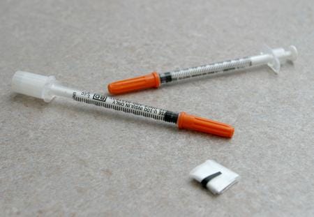 The needles and a package of heroin. The Intelligencer file photo.