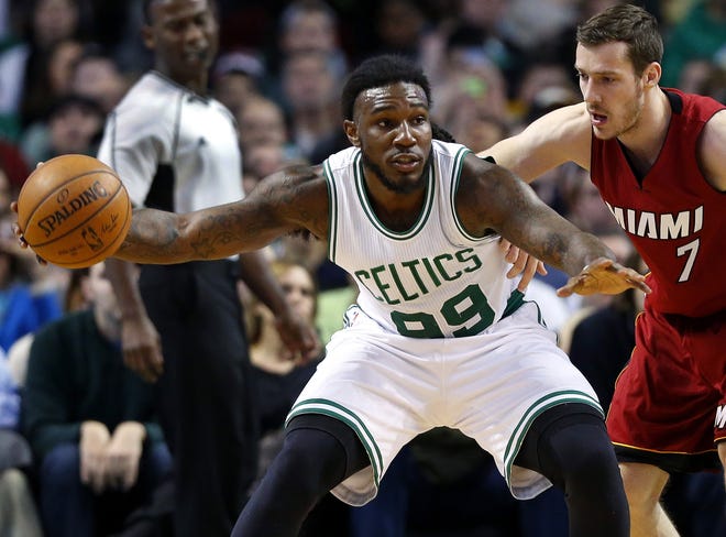 Celtics forward Jae Crowder (pictured) suffered an ankle injury during Friday night's loss to the Rockets that coach Brad Stevens said will keep Crowder out at least two weeks.