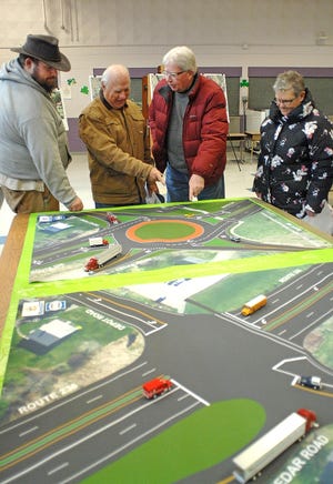 Residents met with Maine DOT officials on Tuesday night to discuss the dangerous Route 236/ Depot Road intersection.

Ralph Morang Photo