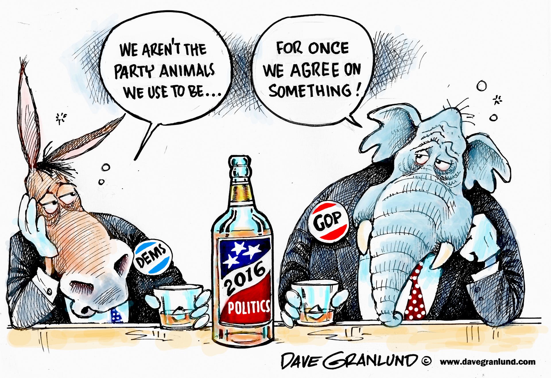 Granlund cartoon: 2016 party animals