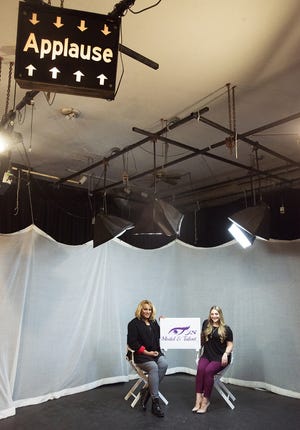 Actor Scottie McLaughlin and Mallory Rinker have opened a new talent agency in Portsmouth, which partners with PPMtv to be able to teach students in a professional TV studio environment. Photo by Amy Donle