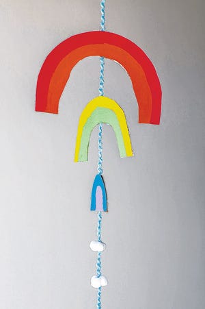Recycled Rainbow Mobile.