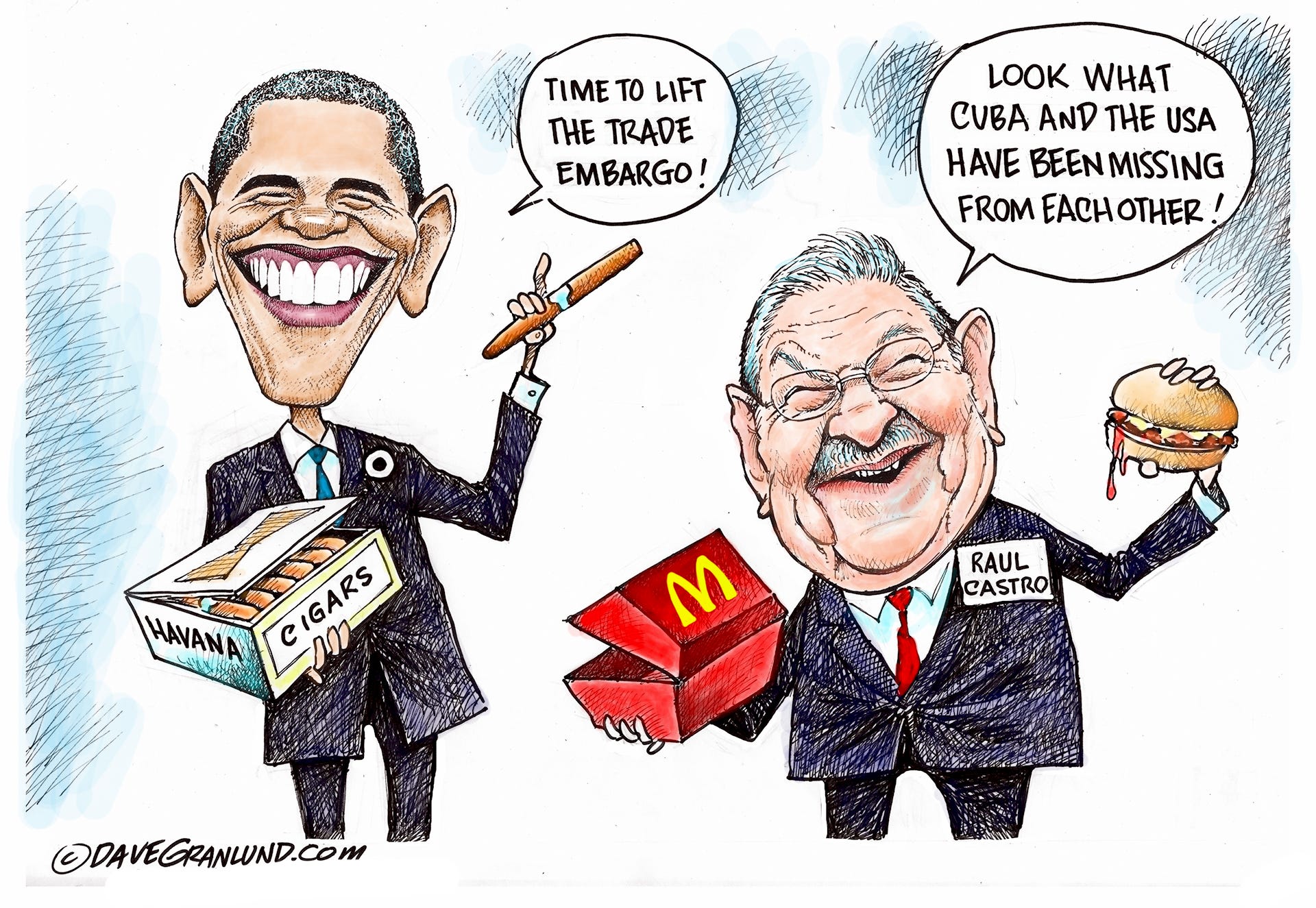 Granlund cartoon: Obama visits Cuba