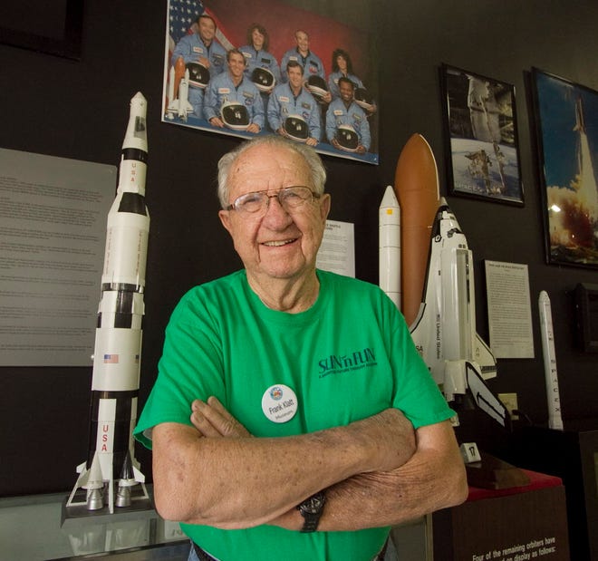 Lakeland winter resident Frank Klatt, 88, a volunteer at the Florida Air Museum at SUN ’n FUN and Aerospace Center for Excellence, is a retired aeronautical and mechanical engineer. He helped design the museum’s Innovations in Aviation display.