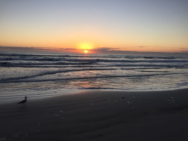 A recent sunrise over Ormond Beach, from Jim Haug.