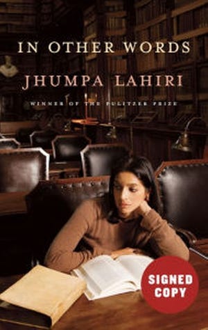 “In Other Words,” by Jhumpa Lahiri, translated by Ann Goldstein, read by Lahiri in English and Italian.