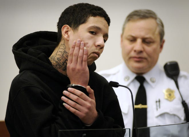 Kevin Miranda at his arraignment on murder charges in January. T&G File Photo/Paul Kapteyn