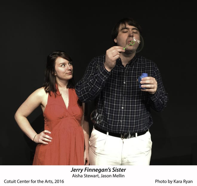 Aisha Stewar and Jason Mellin star in "Jerry Finnegan's Sister" at Cotuit Center for the Arts. Kara Ryan