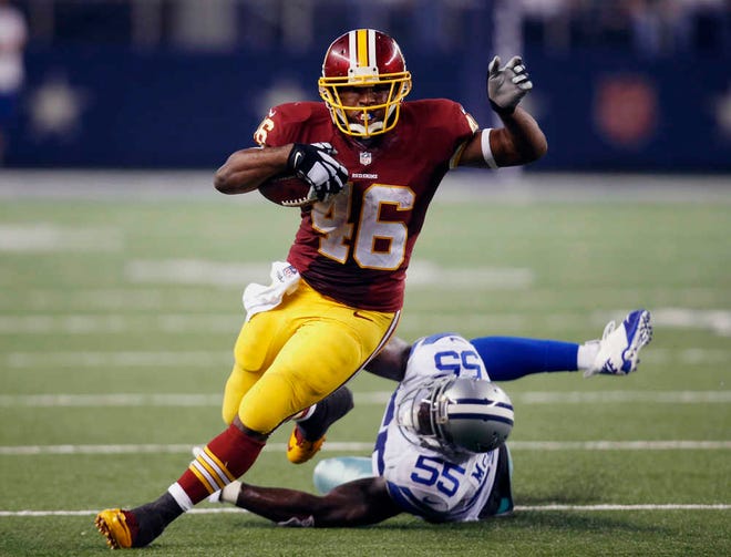 Former Washington Redskins running back Alfred Morris (46) is a high-character player, according to the Dallas Cowboys.