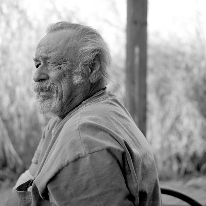 This 2008 photo provided by Grove Atlantic shows author Jim Harrison. Harrison, the fiction writer, poet, outdoorsman and reveler who wrote with gruff affection for the country's landscape and rural life and enjoyed mainstream success in middle age with his historical saga "Legends of the Fall," died Saturday, March 26, 2016. He was 78. (Wyatt McSpadden/Courtesy of Grove Atlantic via AP) MANDATORY CREDIT