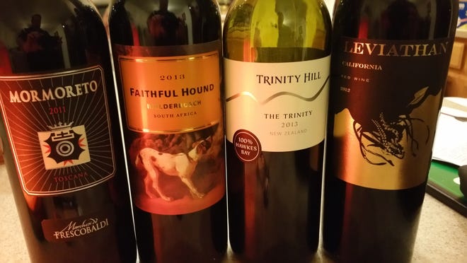 Mormoreto from Italy, Faithful Hound from South Africa, Trinity Hill from New Zealand and Leviathan from California are red blends that prove sometimes the whole is greater than the sum of its parts. BOB HIGHFILL/THE RECORD